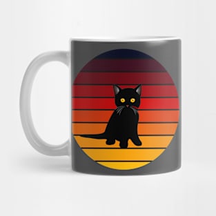 Vintage Black Cat Mug